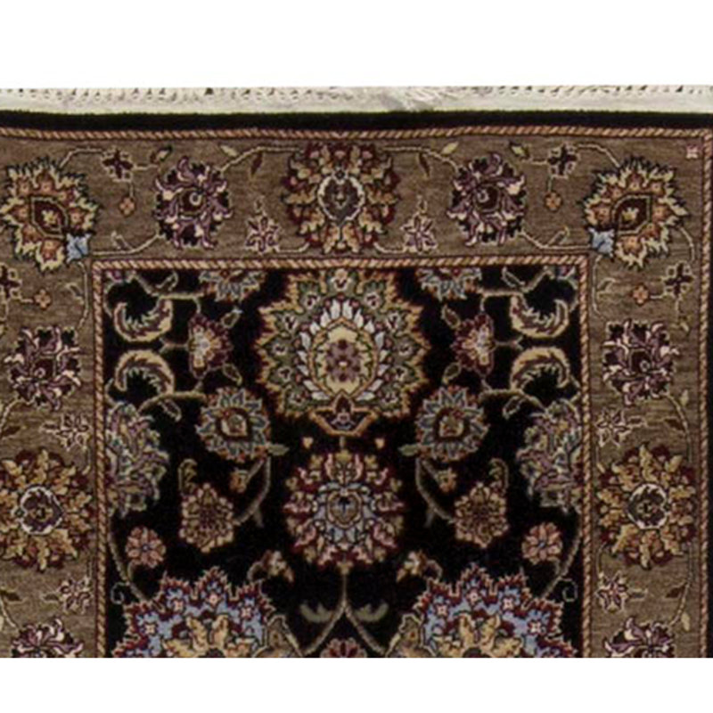 Manchuria One-of-a-Kind Runner 2'6" X 12' New Age Runner Wool Area Rug in Black/Purple/Green