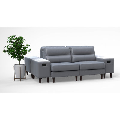 Ensemble de chaises pour salle d'attente 4 personnes 4 pièces 100% cuir véritable 8 pièces