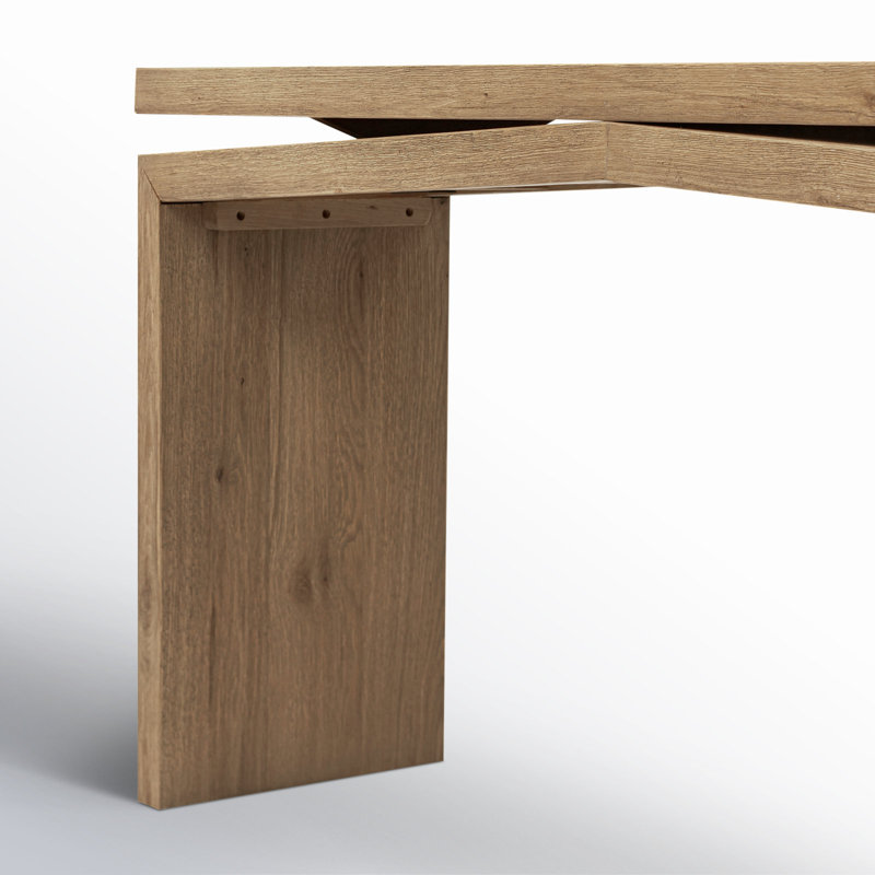 Matthes Solid Wood Console Table, Worn Oak, 30.75" H x 60" W x 15" D