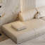 Canapé modulaire beige en cuir véritable-474331664