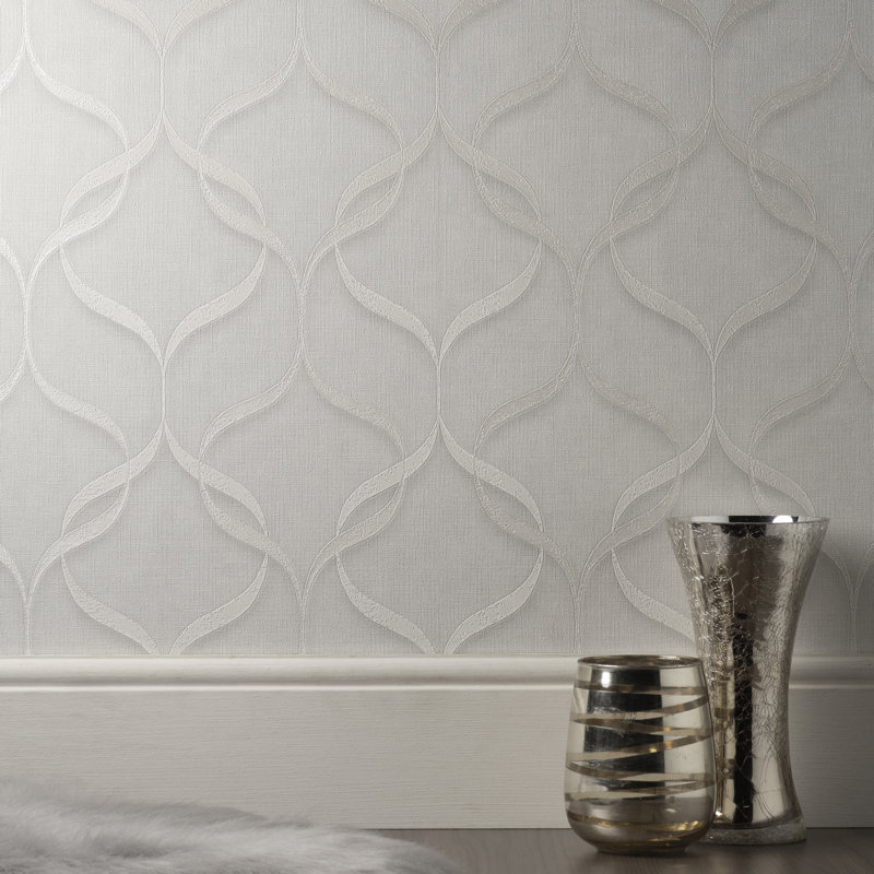 Milano Wave Italian Heavyweight Vinyl Wallpaper, White