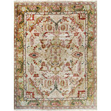 Hand Knotted Wool Floral Area Rug