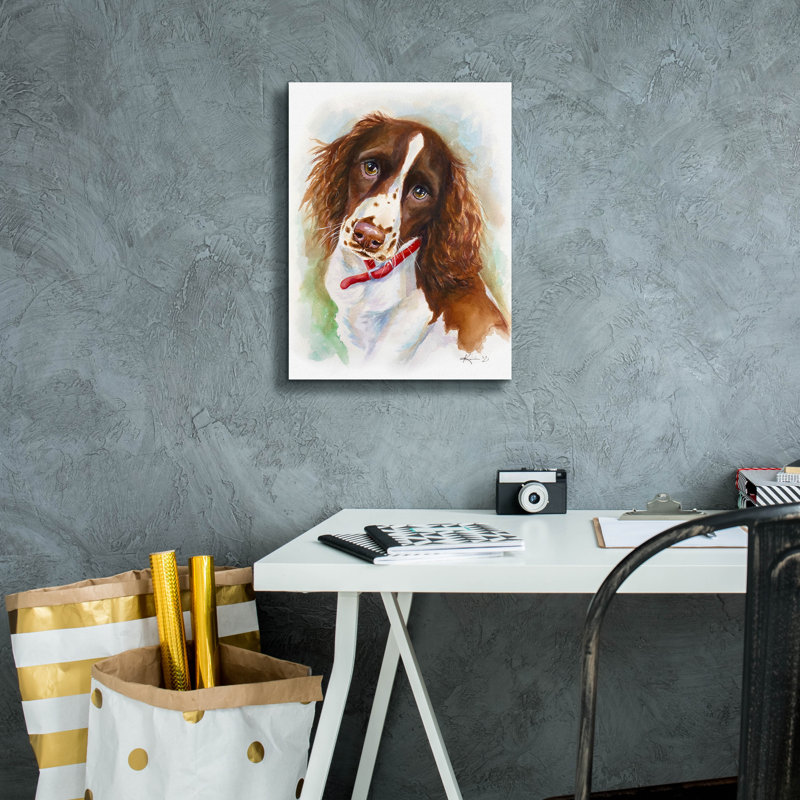 Art mural sur toile Red Barrel Studio® «Must Love Dogs Springer Spaniel» par Lindsay Kivi, H 16 po x l 12 po x P 0,75 po