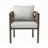 2-Pieces Outdoor Metal Patio Club Chair