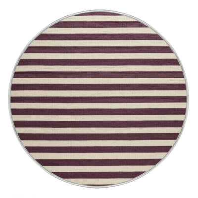Machine Washable Horizontal Stripes Beige Area Rug