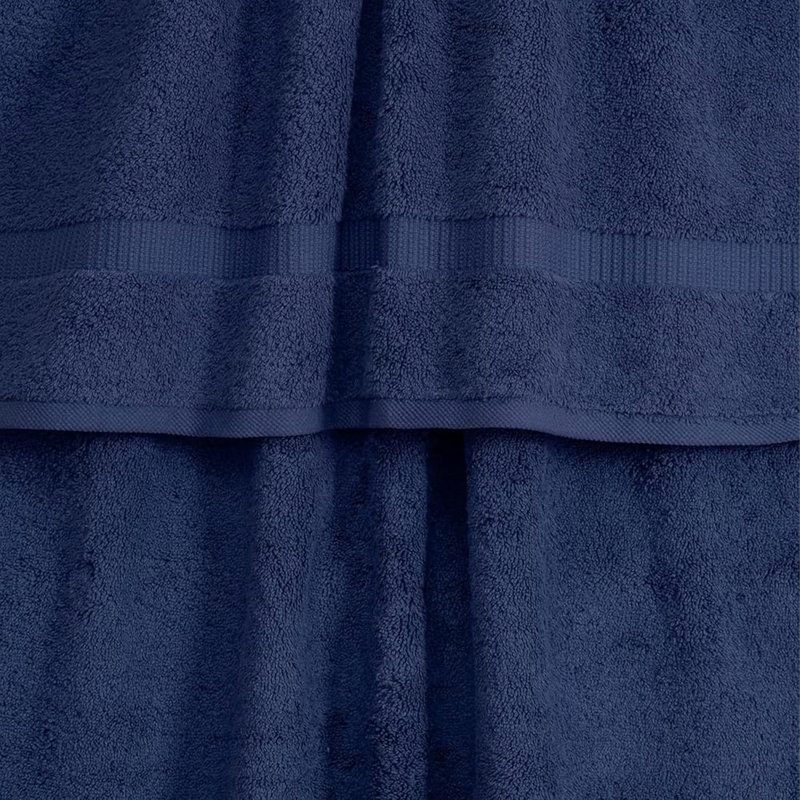 Balsamo 6-Piece Quick Dry Turkish Cotton Towel Set, Navy