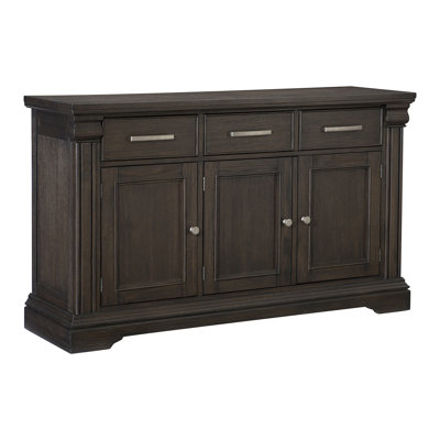 Server Dining Room Engineered Wood Traditional Wire brushed rustic brown
