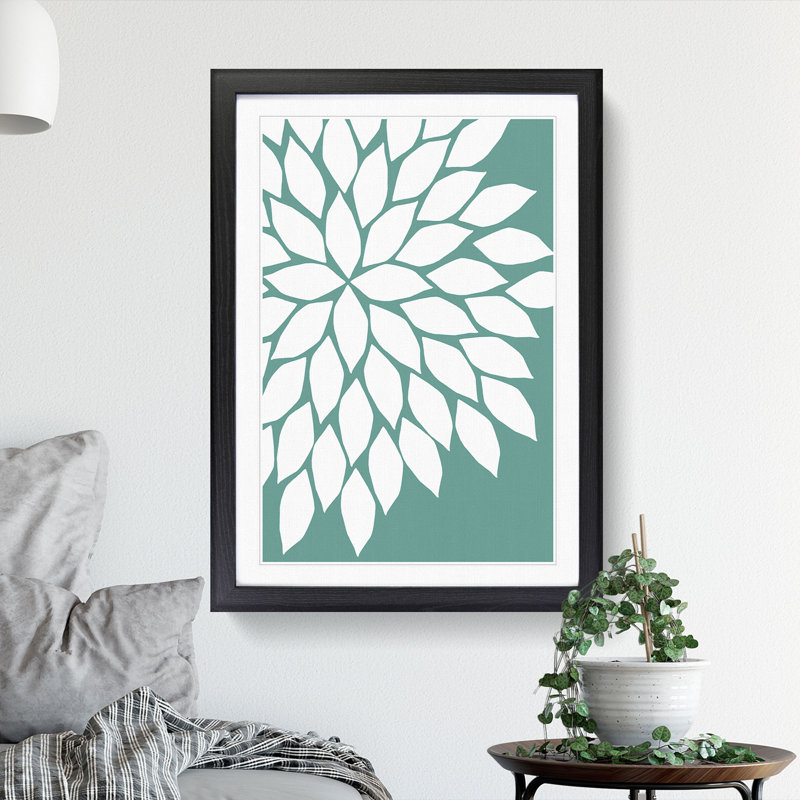 Abstract Leaves No.1 - Picture Frame Graphic Art, 90cm H x 65cm W x 2cm D, Black