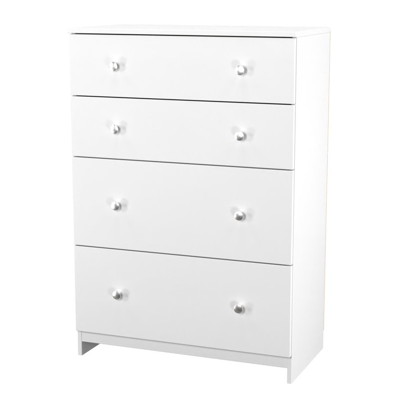 Borth 70cm W 4 - Drawer Chest of Drawers, White