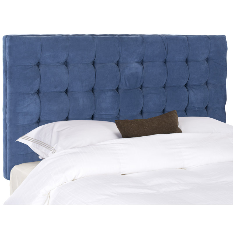 Upholstered Headboard, Velvet Navy, Full