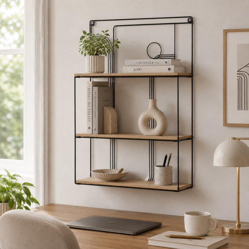 Metal Floating Shelf, Rectangle