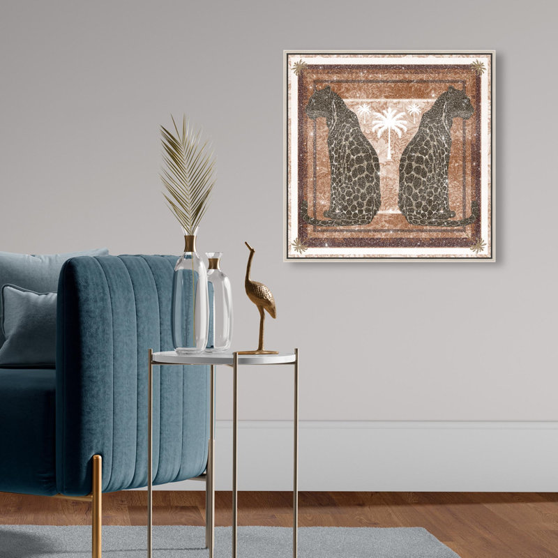 Casablanca Leopardo Print by Oliver Gal, 21"H x 21"W, Silver Frame