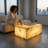 Natural Marble Rectangular Coffee Table - Modern Luxury With Dimmable Led Glow-598363334
