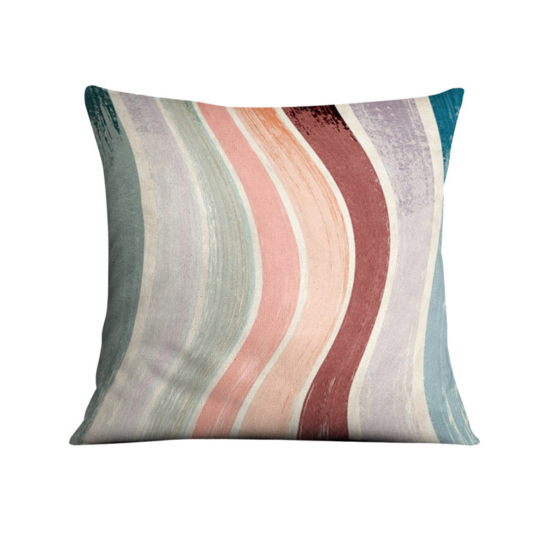 Throw Pillow Cover Only, Multicolore / abstrait 6, H 20 po x l 20 po