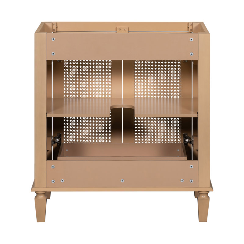 Meuble-lavabo de 30 po sans lavabo, meuble-lavabo autoportant avec tiroir caché, armoire de rangement pour la salle de bain