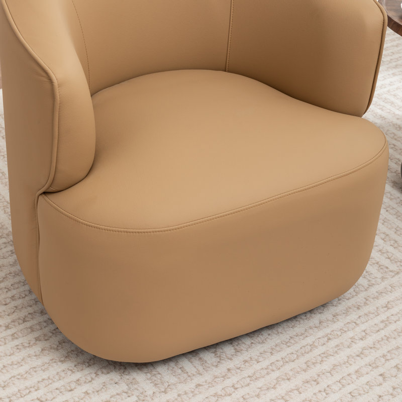 Fauteuil demi-tonneau pivotant de 32 po Tybias, Kaki