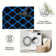 1PC Bright Blue Curved Geometric Trellis area rugs for Living Room, Soft and Comfortable, Suitable for all seasons, easy-to-maintain, machine washable Indoor floor mat, Under Table Farmhouse suitable for dining table, bedroom, entryway, patio,
