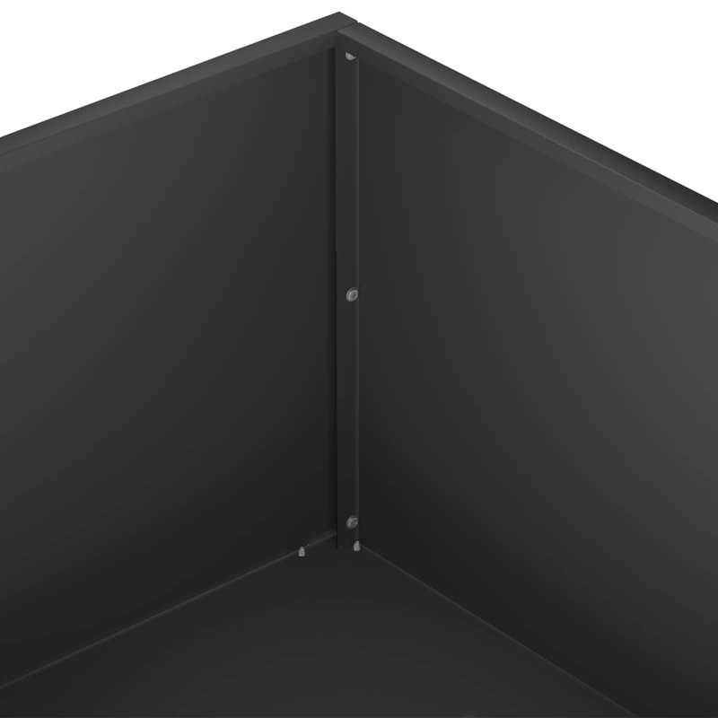 Planter, 2, Black, 20cm H x 60cm W x 60cm D