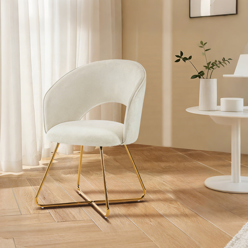 Fauteuil demi-tonneau en velours, Velours kaki