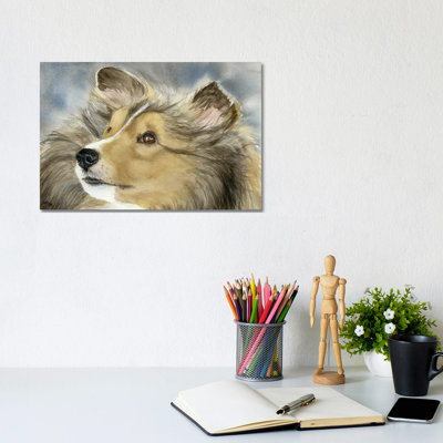 Good Company - Shetland Sheepdog 1 Piece Wrapped Canvas Painting