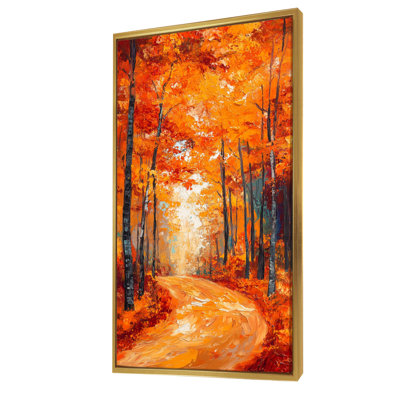 «Orange brun Burritt II», reproduction d'art sur toile, art mural d'automne