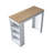 Fixed table Dpanucc, Kitchen shelf, Dining room console, 120x50h100 cm, Walnut and White