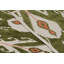 Rug & Kilim’S Contemporary Dhurrie Rug In Green With White & Pink Ikats Patterns