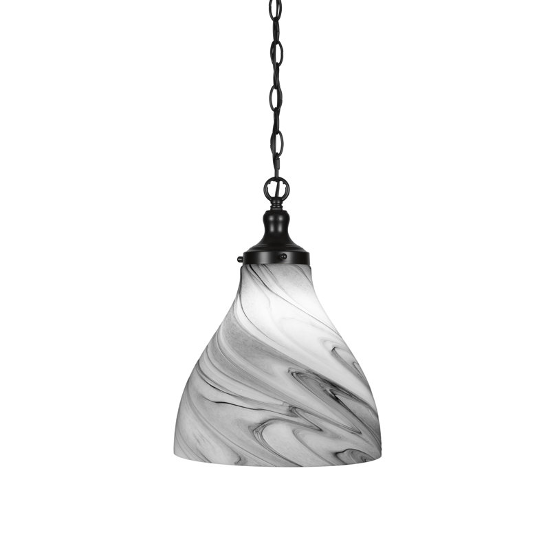 Juno Chain Hung Pendant, Black, 94" H x 16" W x 16" D