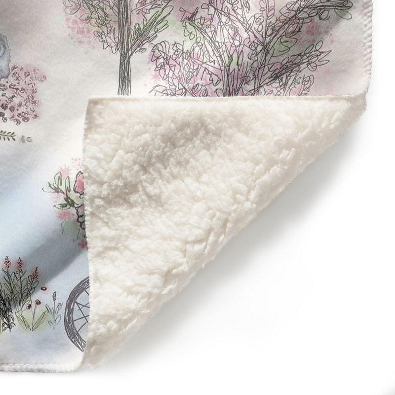 Couverture sherpa poodles doux french, l 51 po x L 60 po
