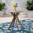 Wooden Round Patio Side Table With X-Leg Design-1450205045