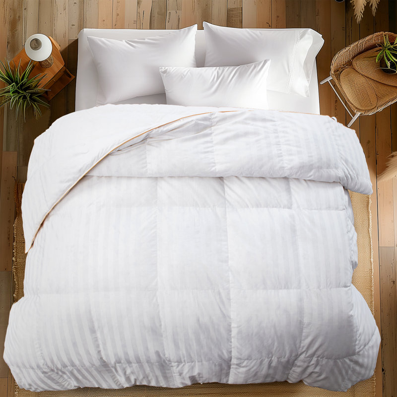Édredon toutes saisons en duvet d'oie, Lit simple