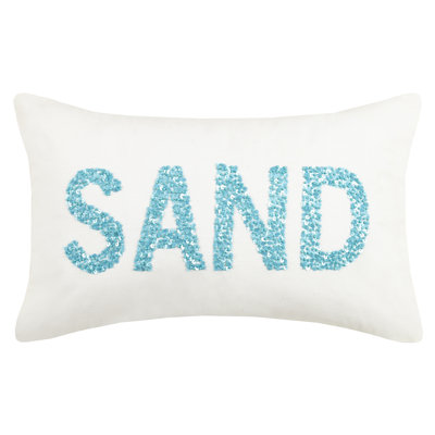 Oceanic Beaded Sand Cotton Lumbar Pillow