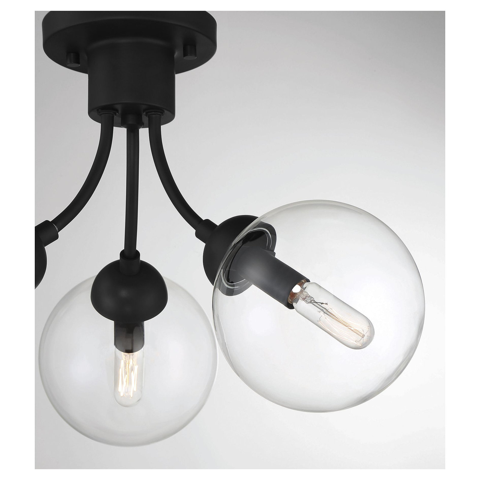 Moonrise 3-Light Chandelier, Matte Black