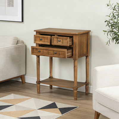Table de canapé étroite avec tiroirs de rangement - Console mince pour les couloirs