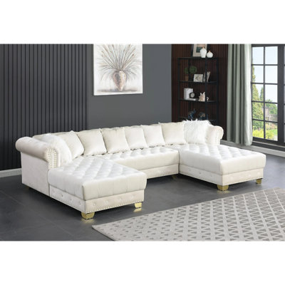 Canapé modulaire double en velours Jordan