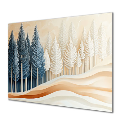 Quiet Nordic Woodland - Forest Landscape Metal Wall Art, Forest Metal Print