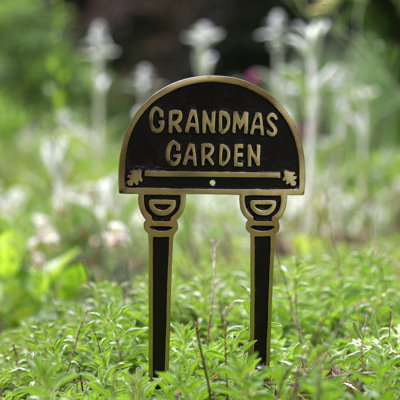 Plaque de jardin en laiton massif Rennick