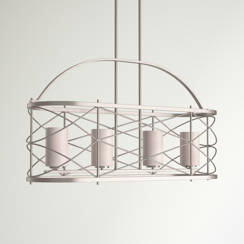Gaen 4 - Light Kitchen Island Pendant, Brushed Nickel