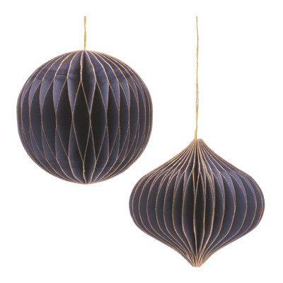 Round Paper Ornament Set of 12