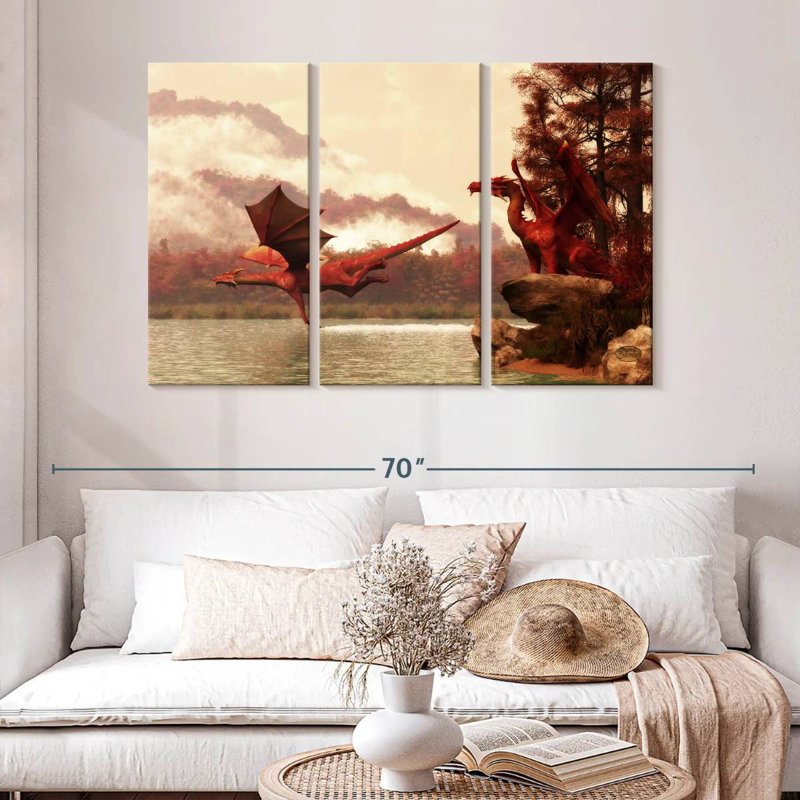 Kelan Autumn Dragons, 32" H x 50" W