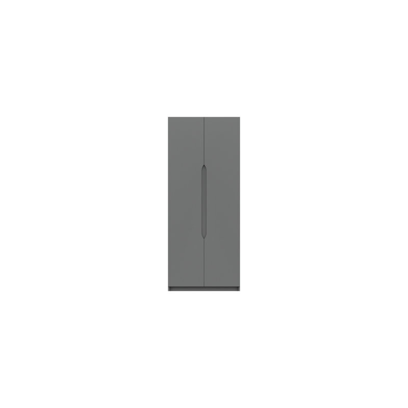 Alianys 2 Door Manufactured Wood Wardrobe, Dust Grey Gloss