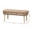Halifax Accent Bench with Natural Kubu Rattan & Grey Acacia Wood, 17.86" H X 43.47" W X 16.75" D