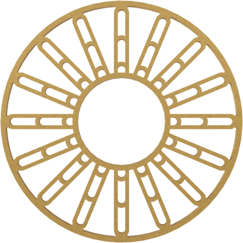 Médaillon de plafond en PVC de qualité architecturale Hale, H 16 po x l 16 po x P 0,5 po, Or