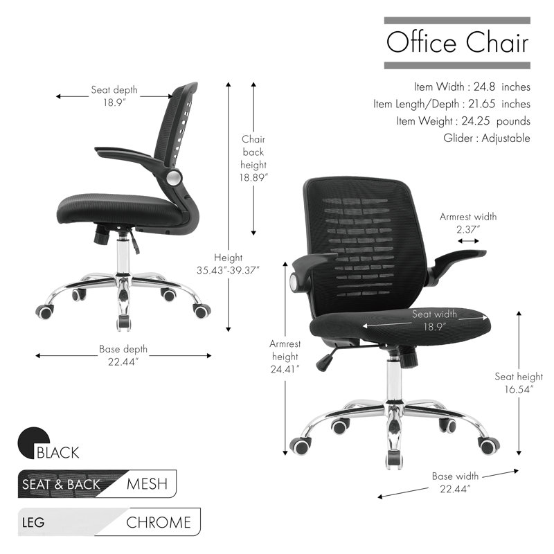 Hank Mesh Task Chair, Black