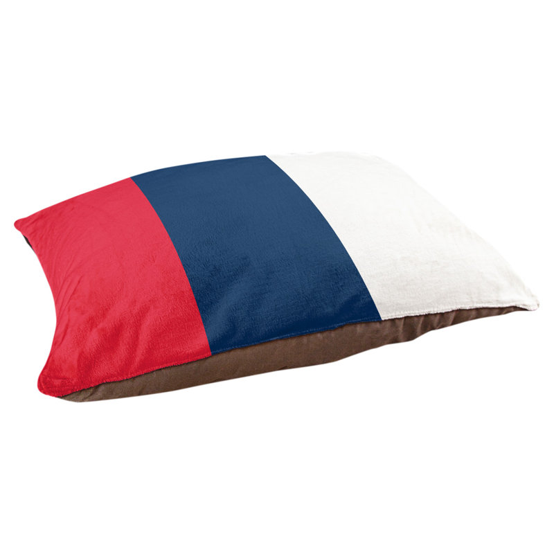 Coussin Detroit, Grand (l 40 po x P 30 po x H 14 po), Red/Navy Blue/White