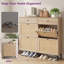 Rangement à chaussures lilas en rotin