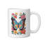 Butterfly Flowers Nature Aesthetic Ceramic Mug, 11oz