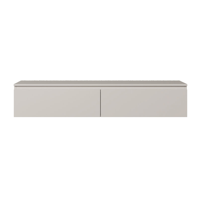 Syvanna Wall-Mounted TV Cabinet, 28.4cm H x 175cm L x 31.8cm W, Cashmere