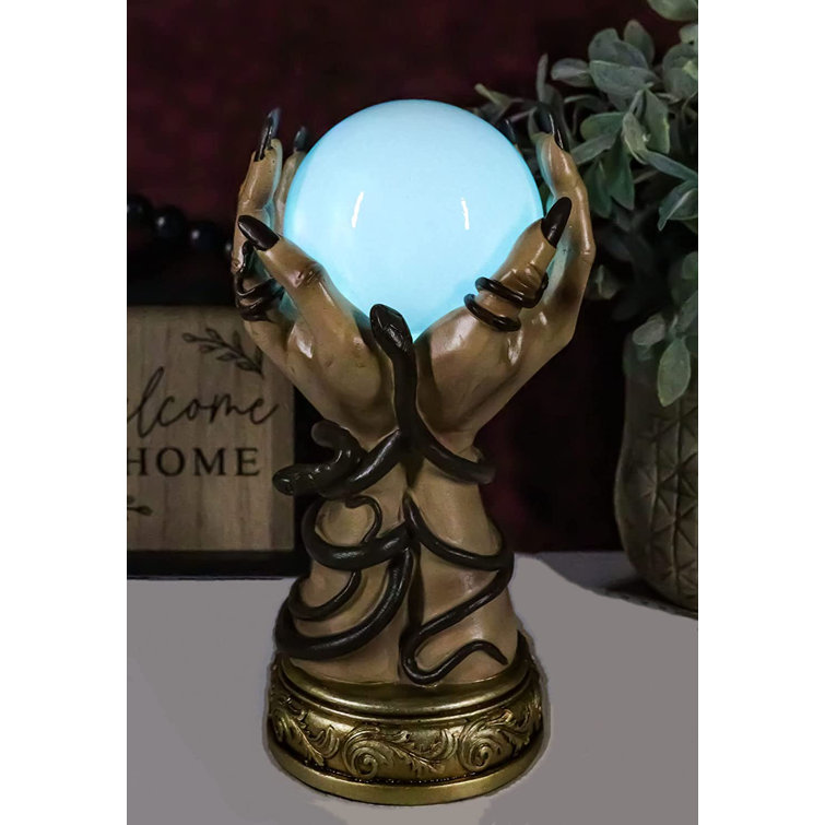 Home Accents Holiday 9.5 in LED Hands Crystal Ball Halloween