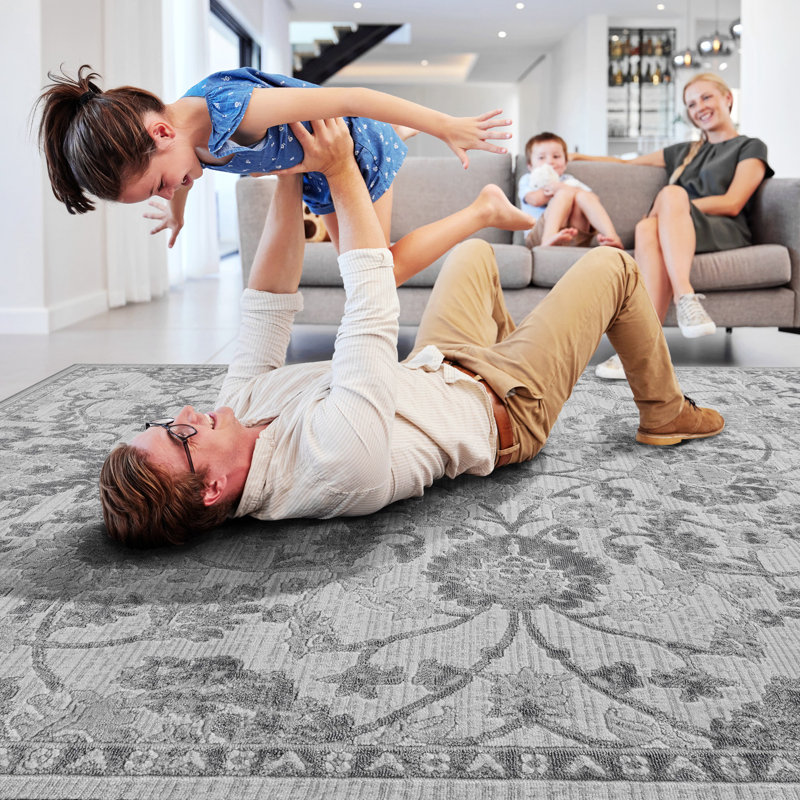 Area Rug, Collection Grey / Oriental, Runner 2' x 8'